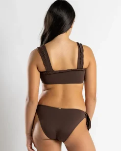 Bikinis*Topanga Girls' Arista Bandeau Bikini Set Dark Choc