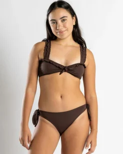 Bikinis*Topanga Girls' Arista Bandeau Bikini Set Dark Choc