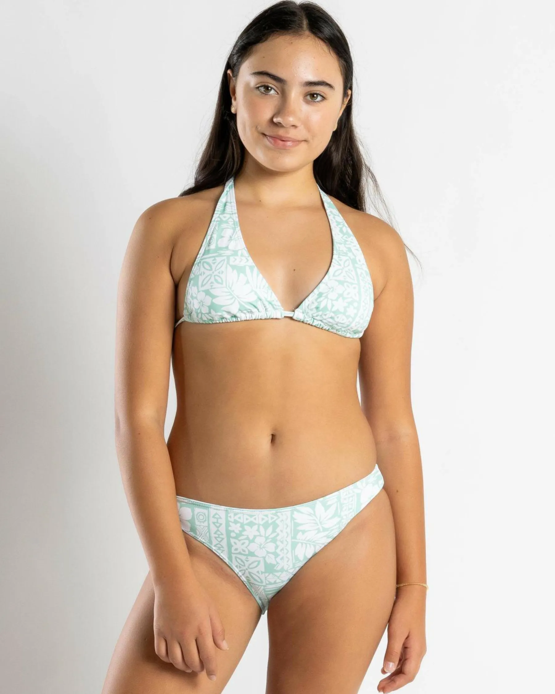 Bikinis*Topanga Girls' Bermuda Triangle Bikini Set Sage/white