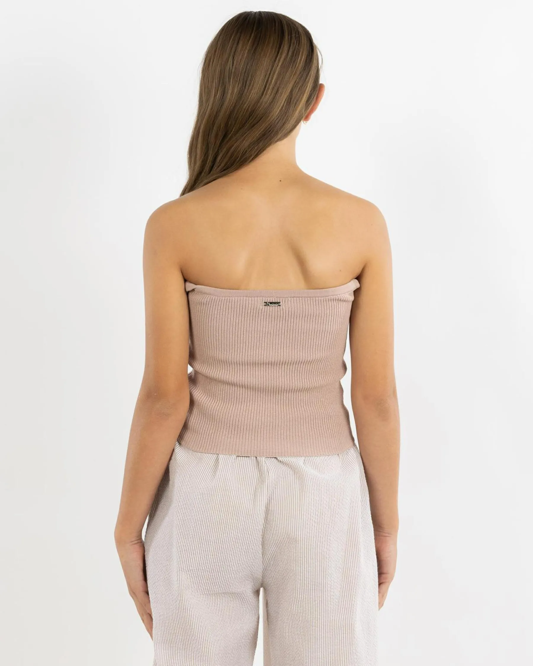 Tops*Mooloola Girls' Bianca Knit Tube Top Mushroom