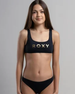 Bikinis*Roxy Girls' Bralette Bikini Set Anthracite