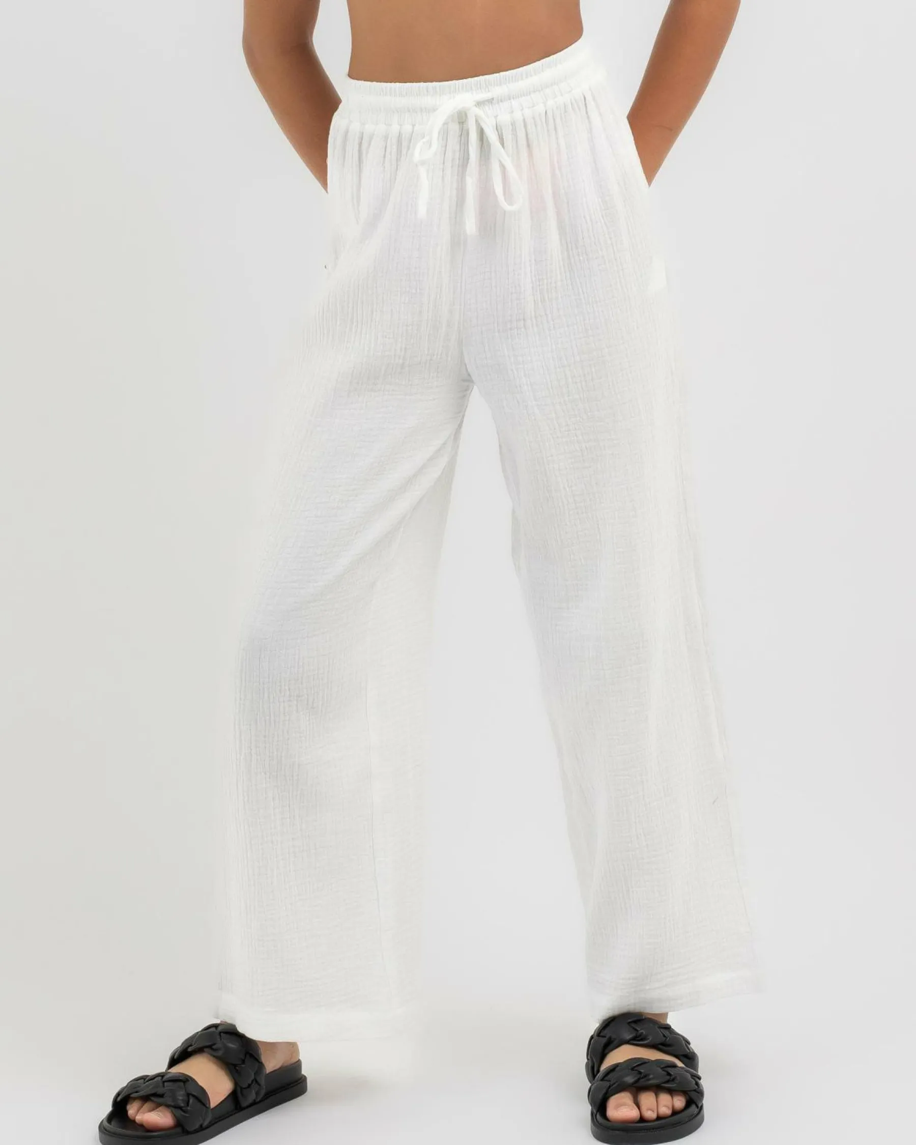 Bottoms*Mooloola Girls' Cancun Beach Pants White