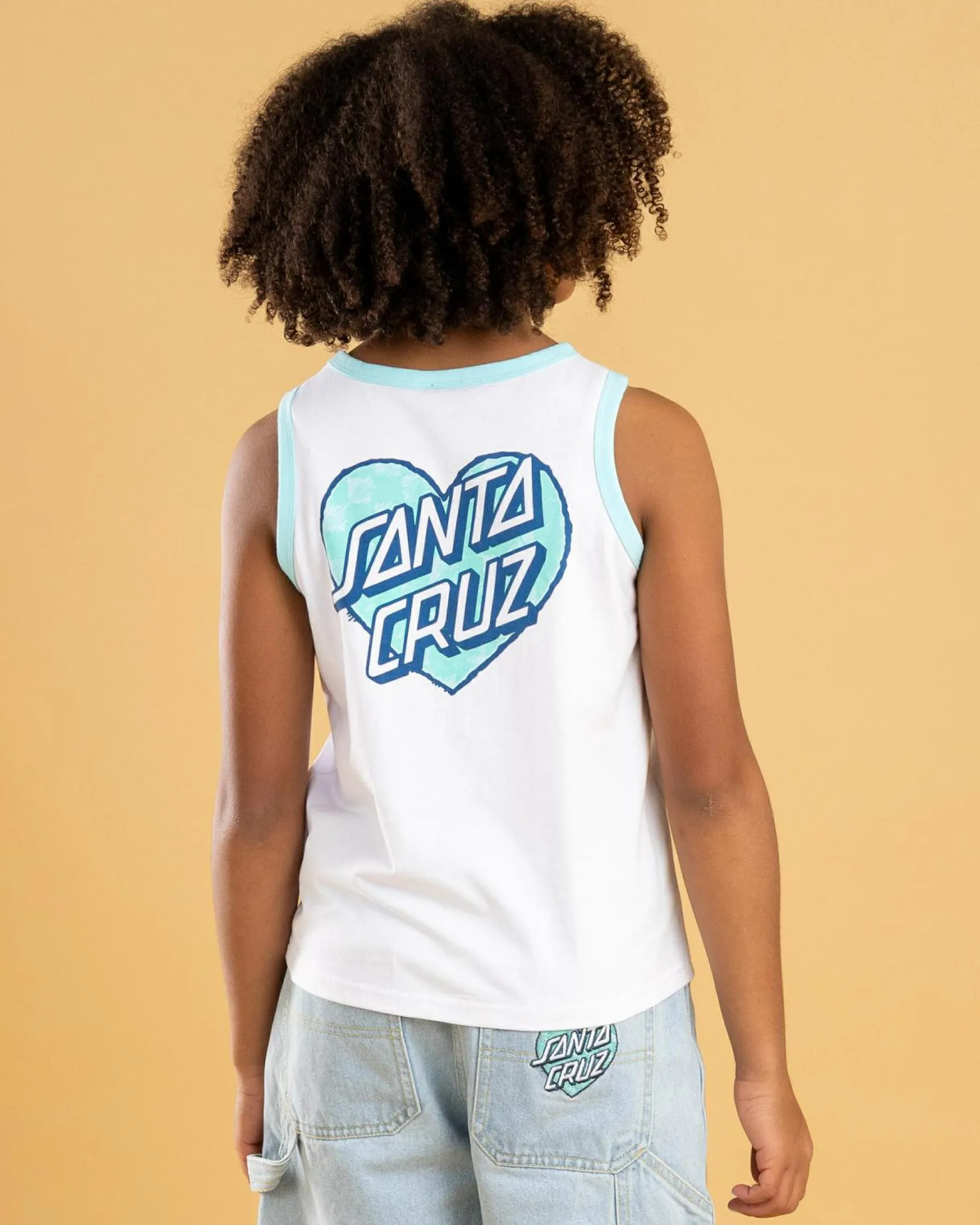 Discount Girls' Checker Heart Stack Centre Tank Top Kids Tops