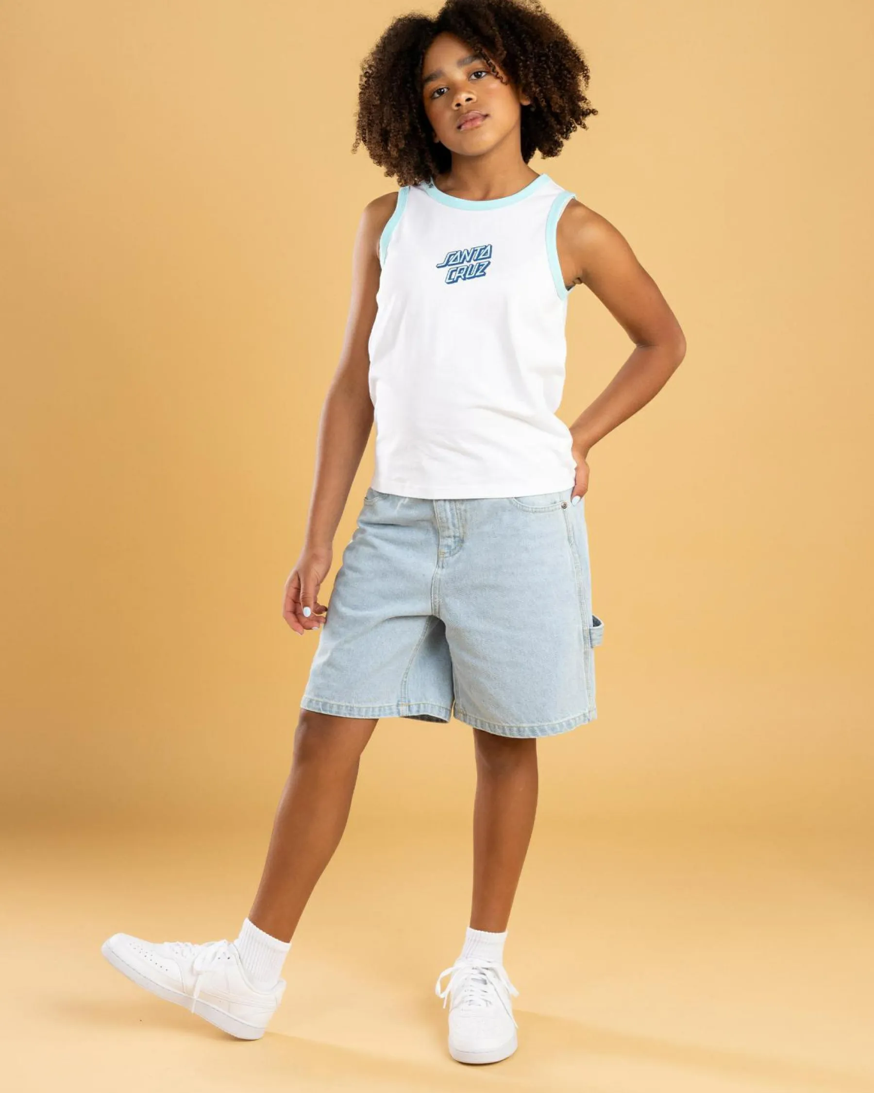 Discount Girls' Checker Heart Stack Centre Tank Top Kids Tops