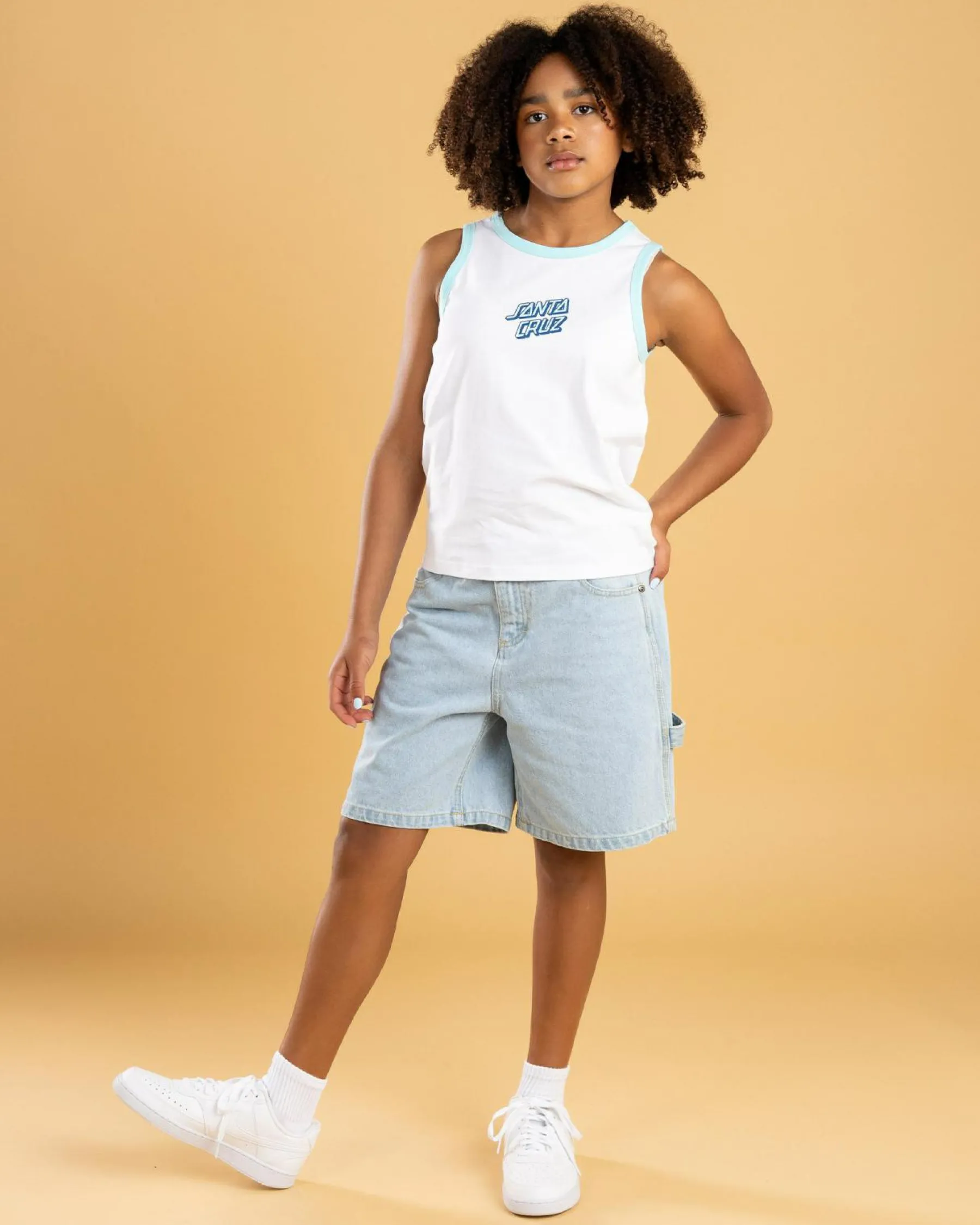 Discount Girls' Checker Heart Stack Centre Tank Top Kids Tops