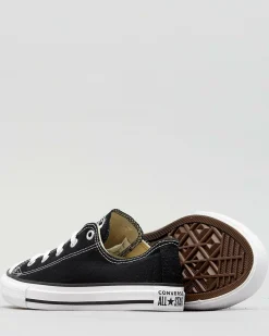 Sneakers*Converse Girls' Chuck Taylor Lo-Cut Shoes Black/white