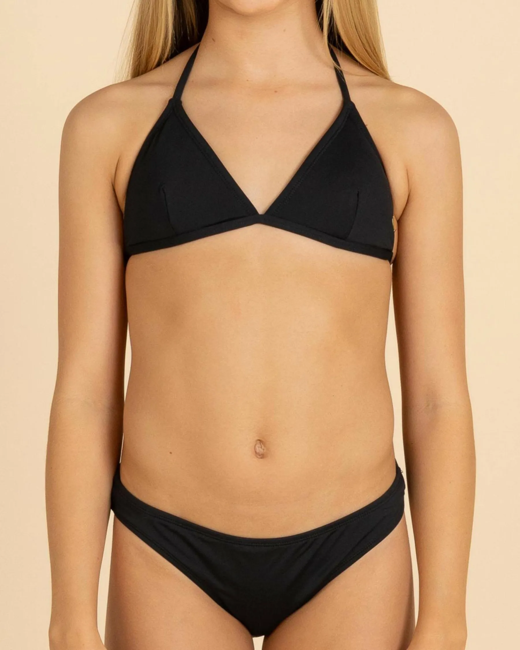 Bikinis*Topanga Girls' Coco Fixed Triangle Bikini Set Black