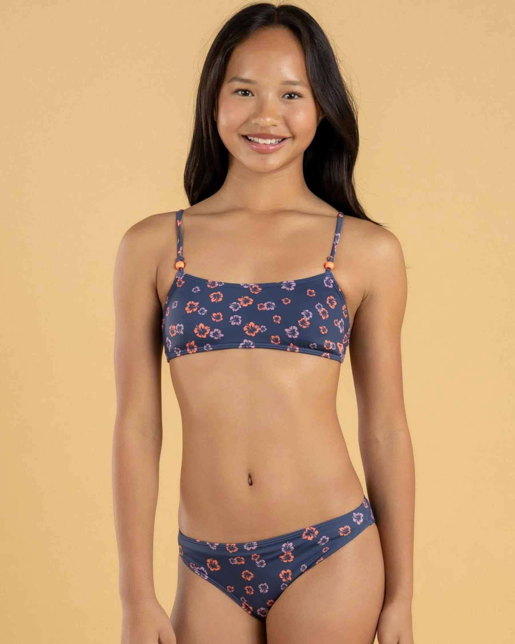 New Girls' Cute Ditsy Bralette Bikini Set Kids Bikinis