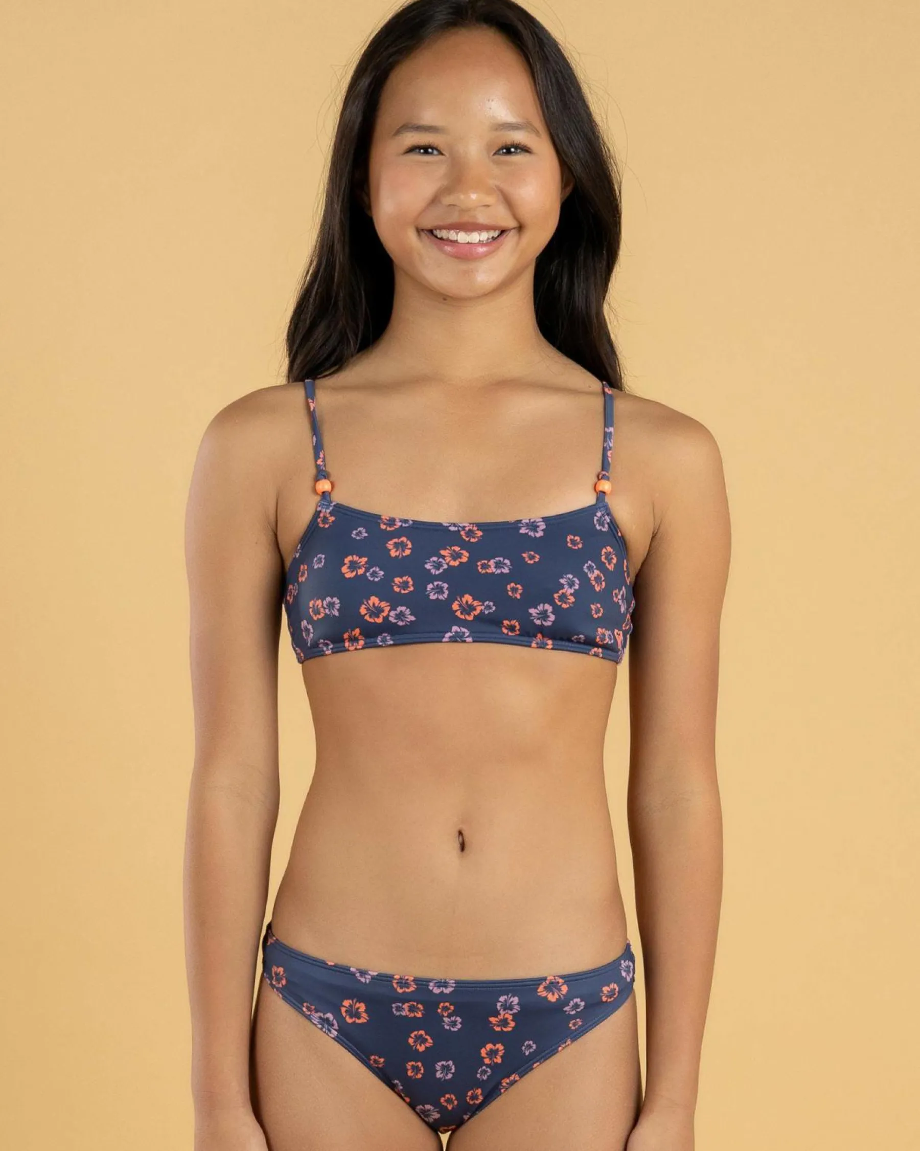 New Girls' Cute Ditsy Bralette Bikini Set Kids Bikinis