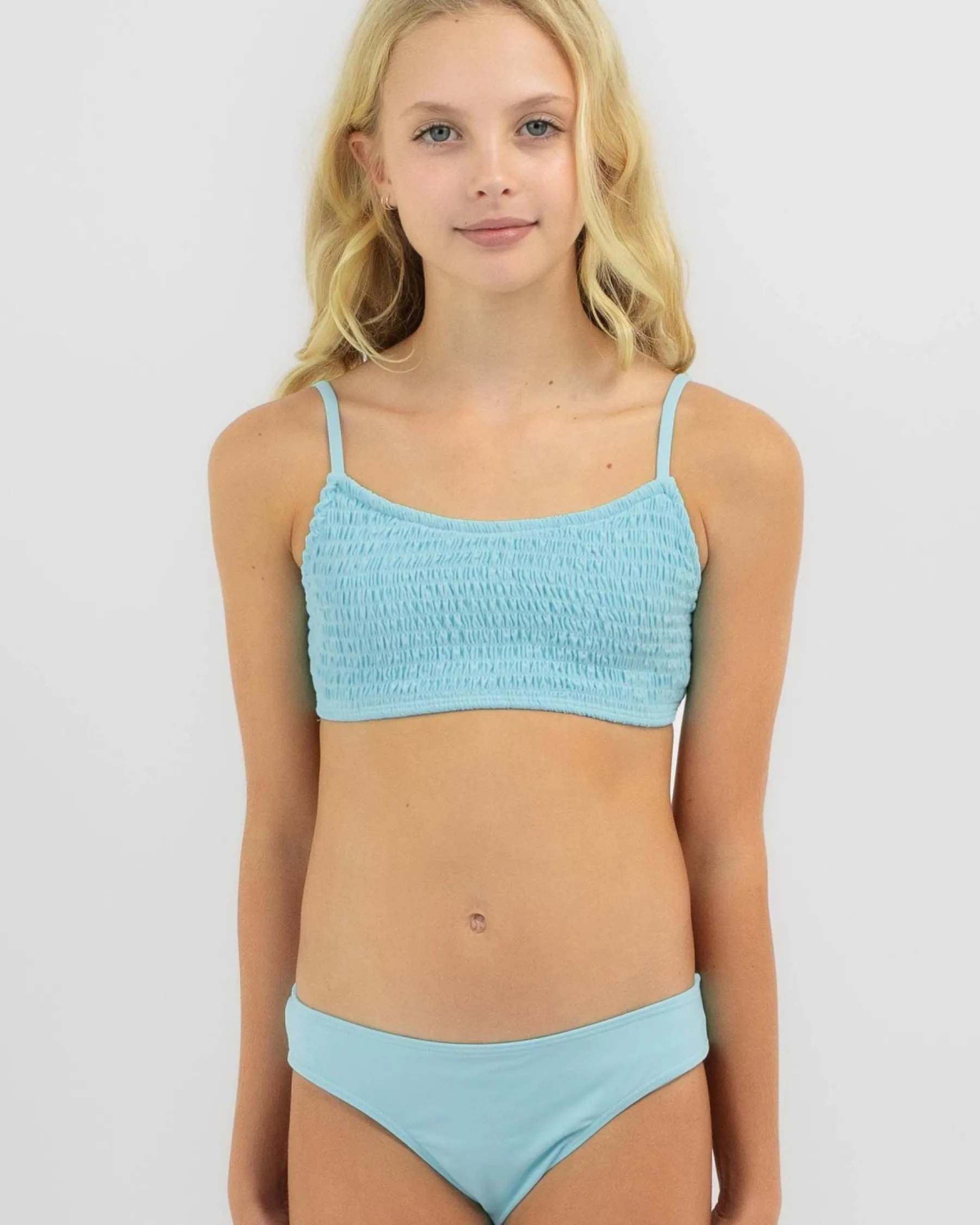 Bikinis|Bikinis*Topanga Girls' Della Bralette Bikini Set Pastel Blue