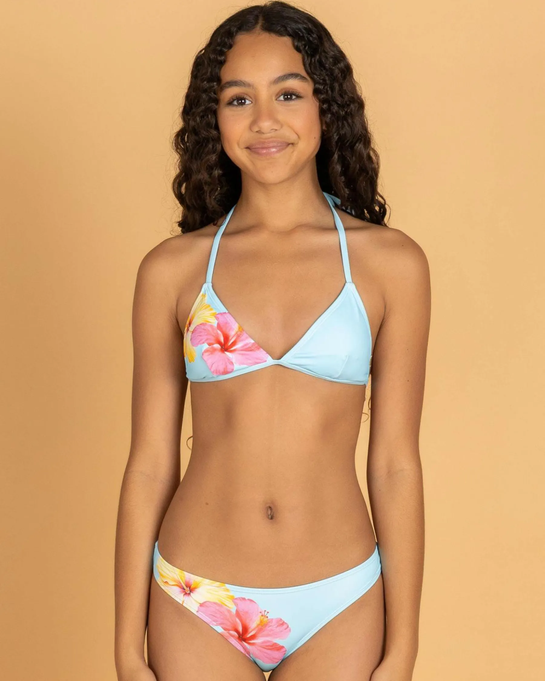 Bikinis*Topanga Girls' Eden Triangle Bikini Set Blue/pink