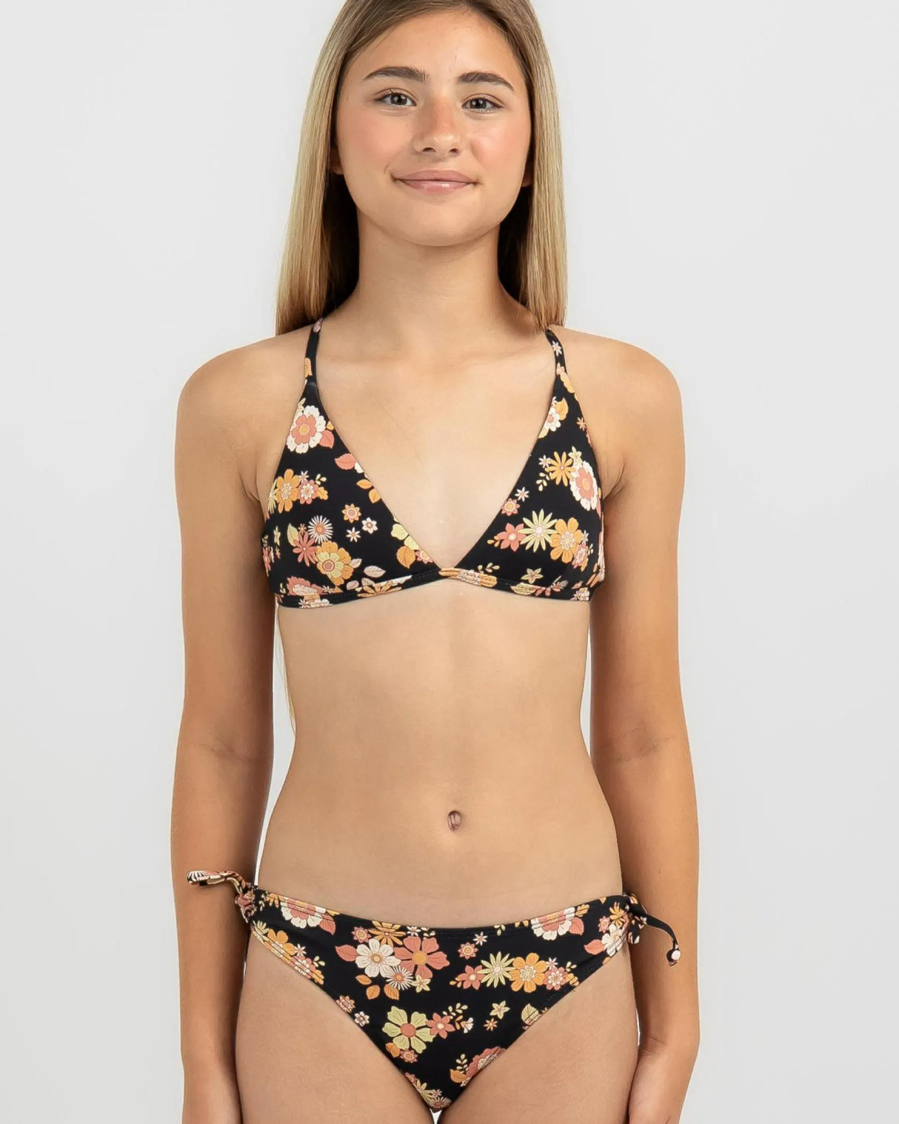Bikinis*Kaiami Girls' Ember Triangle Bikini Set Black