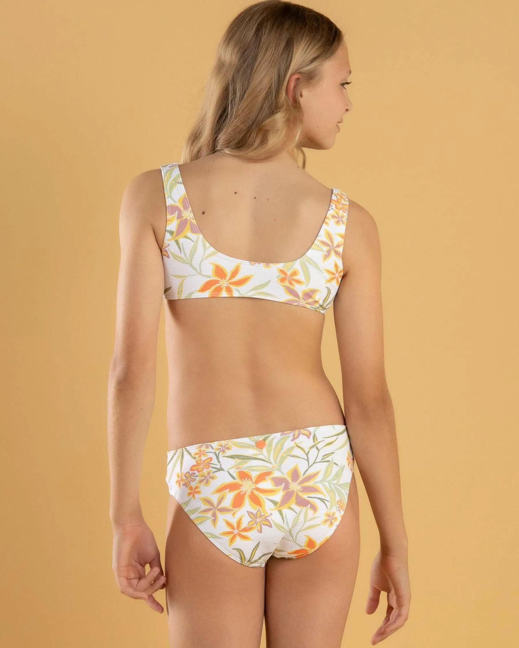 Clearance Girls' Floral Horizon Bralette Bikini Set Kids Bikinis