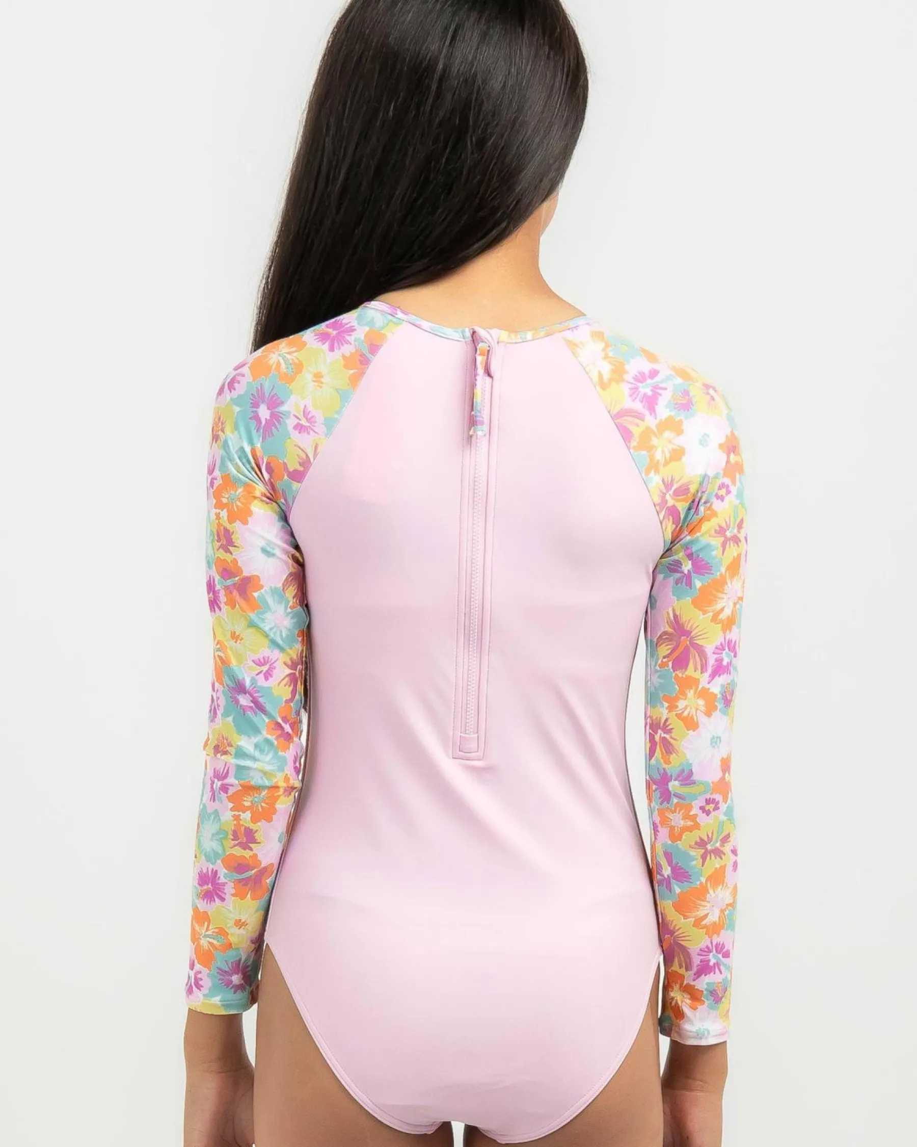 One Pieces*Roxy Girls' Floraya One Piece Swimsuit Autumn Sunset Floraya