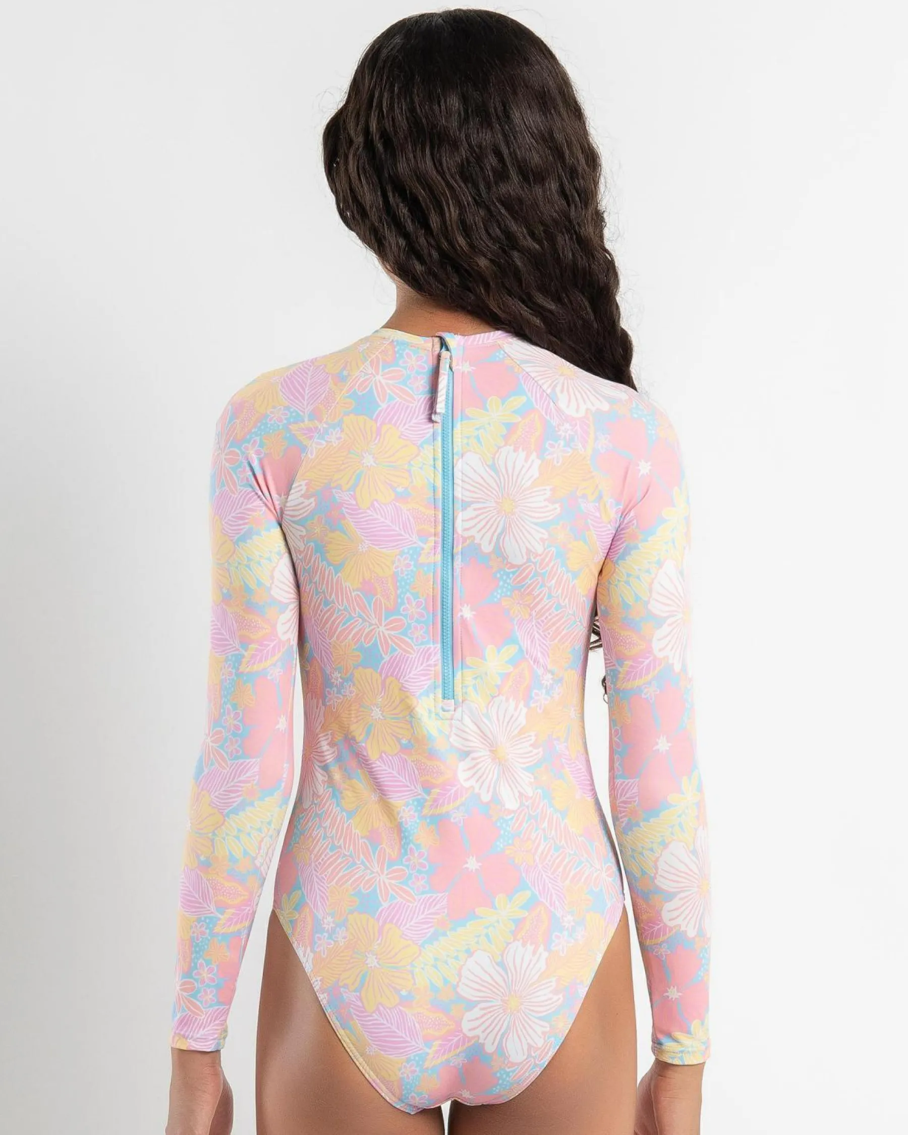 Surf|Wetsuits & Surfsuits*Roxy Girls' Hidden Garden Long Sleeve Surfsuit Candlelight Peach Hidden Garden
