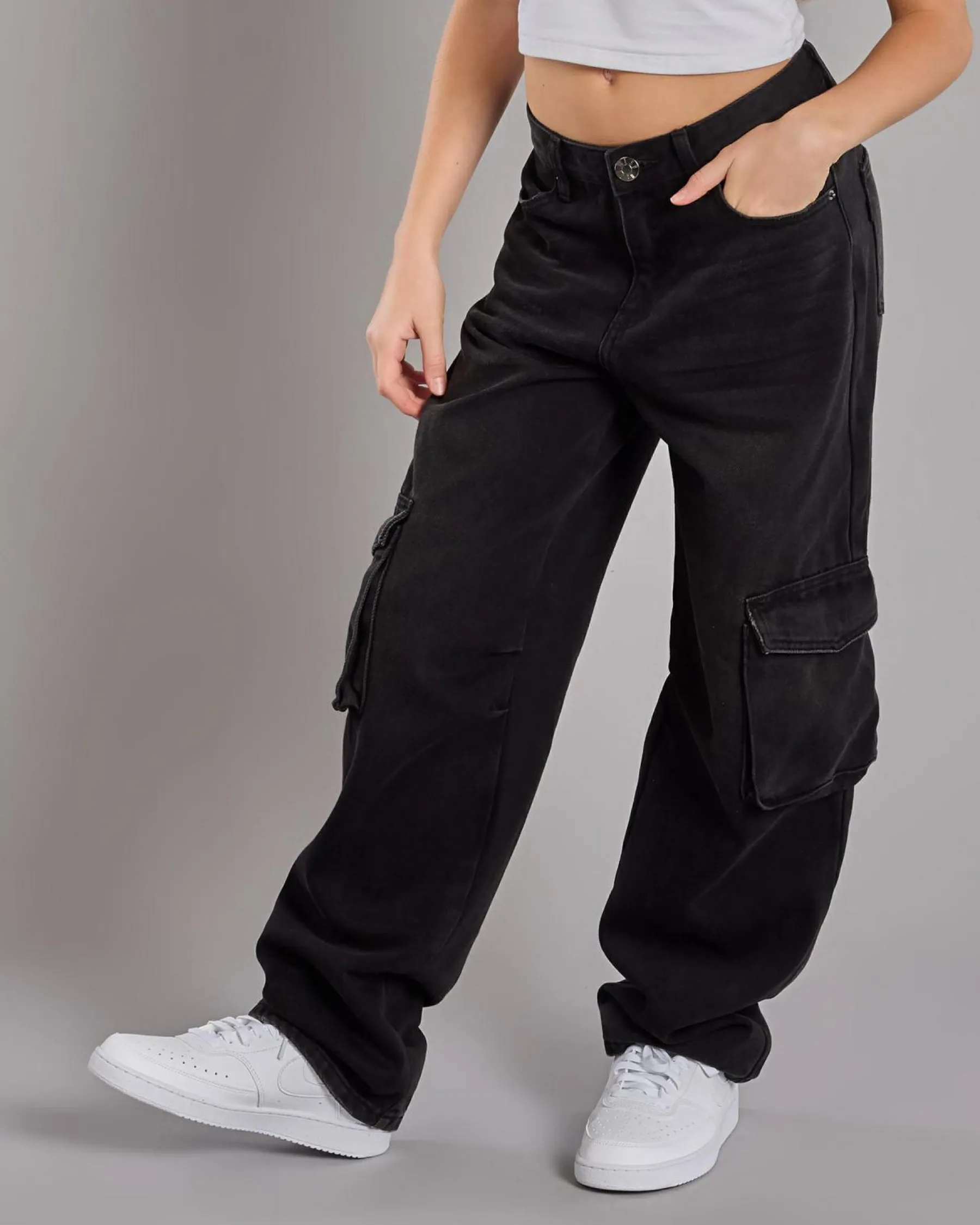 New Girls' Juno Cargo Jeans Kids Jeans|Denim