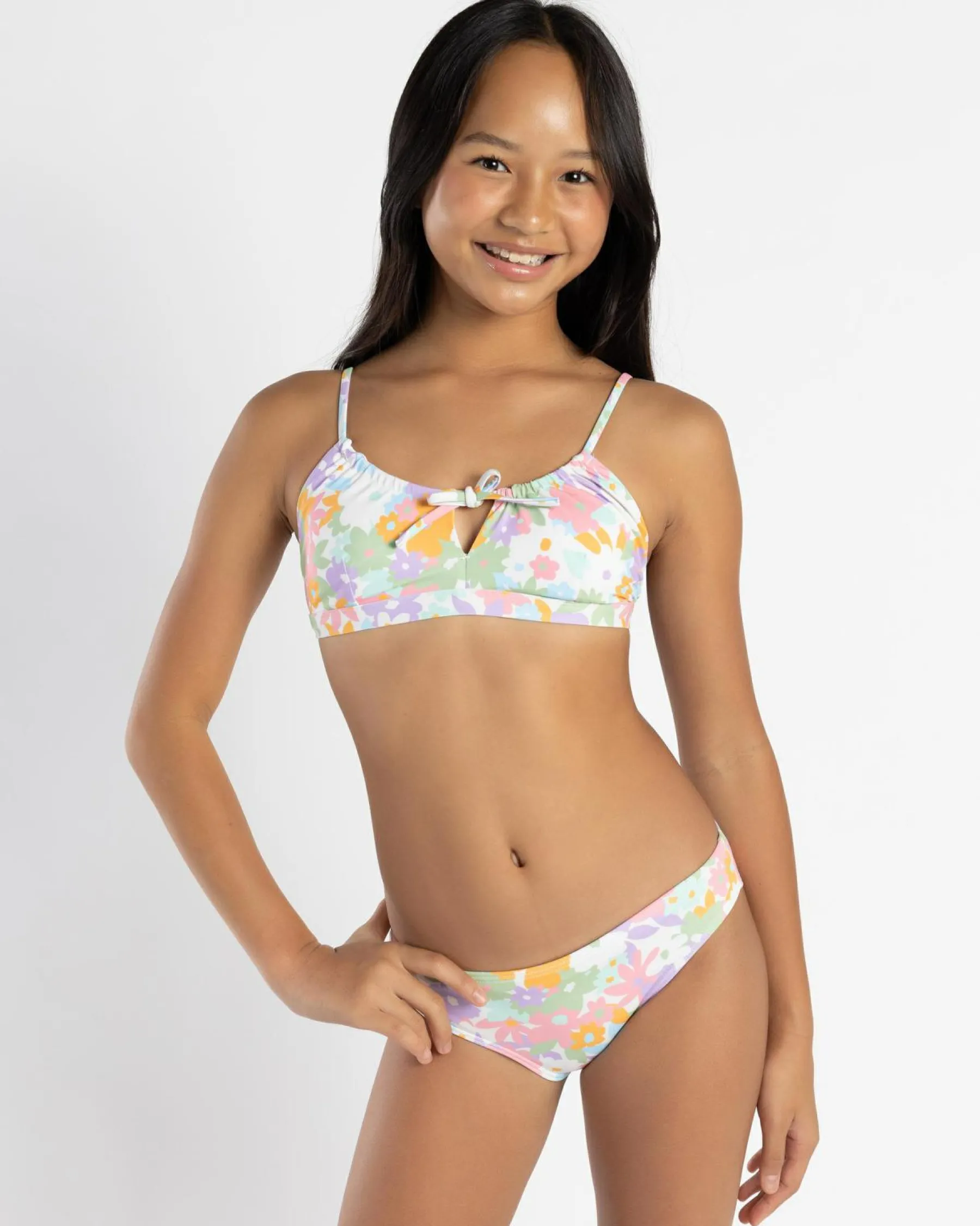 New Girls' Kissed By The Sun Coco Bralette Bikini Set Kids Bikinis