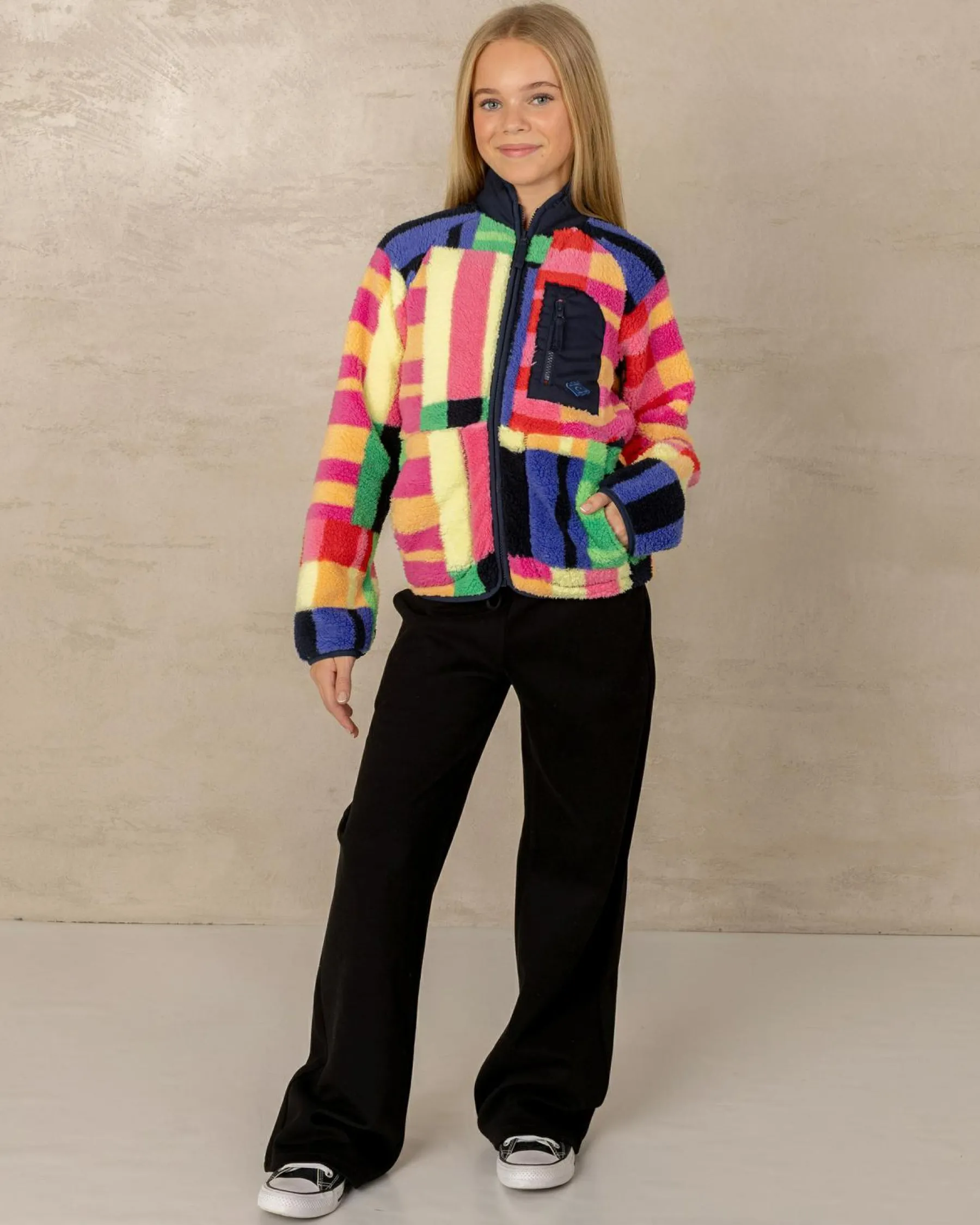 Outerwear*Rip Curl Girls' Las Dalias Polar Fleece Sweatshirt Multi