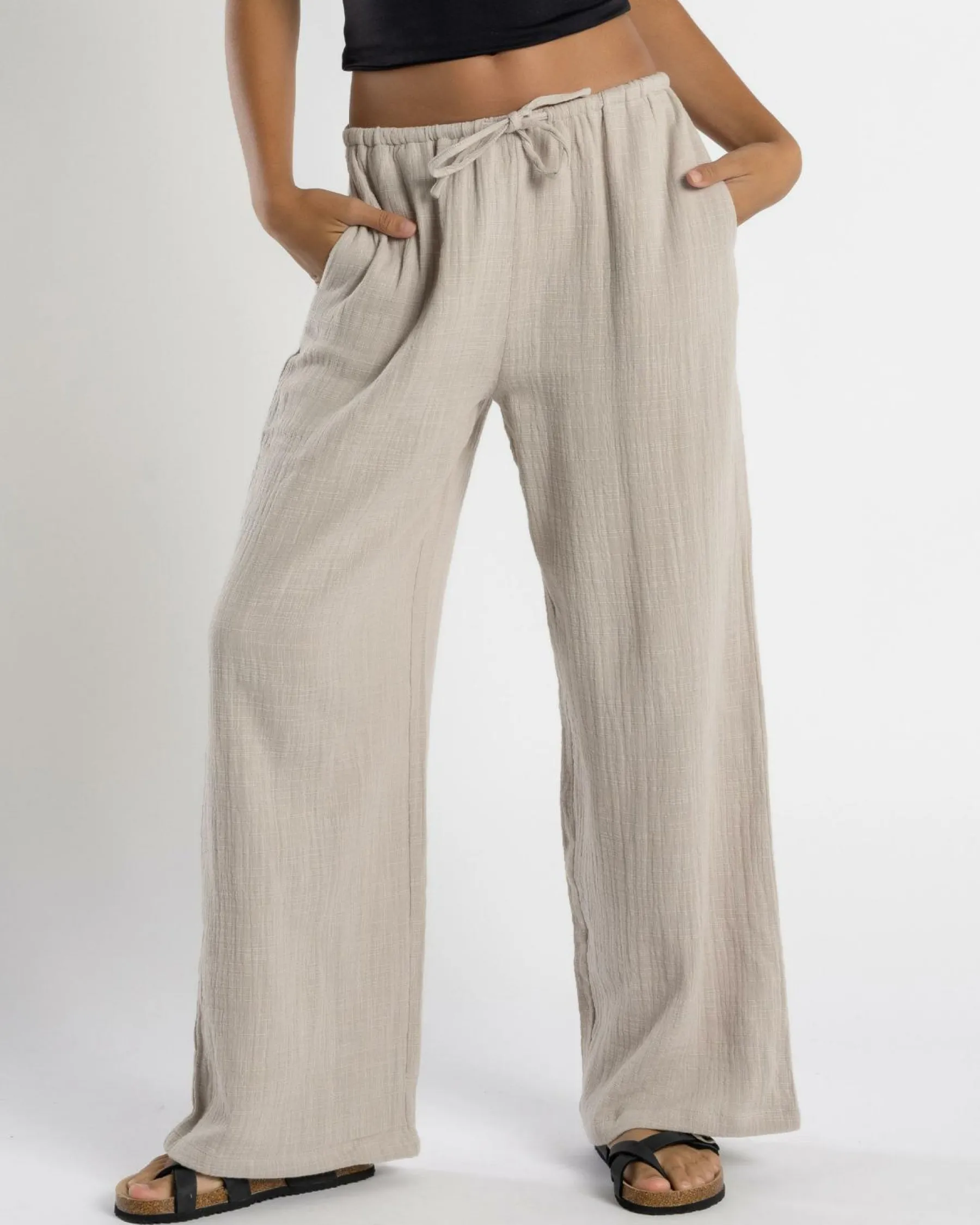 Bottoms*Mooloola Girls' Lennox Beach Pants Stone