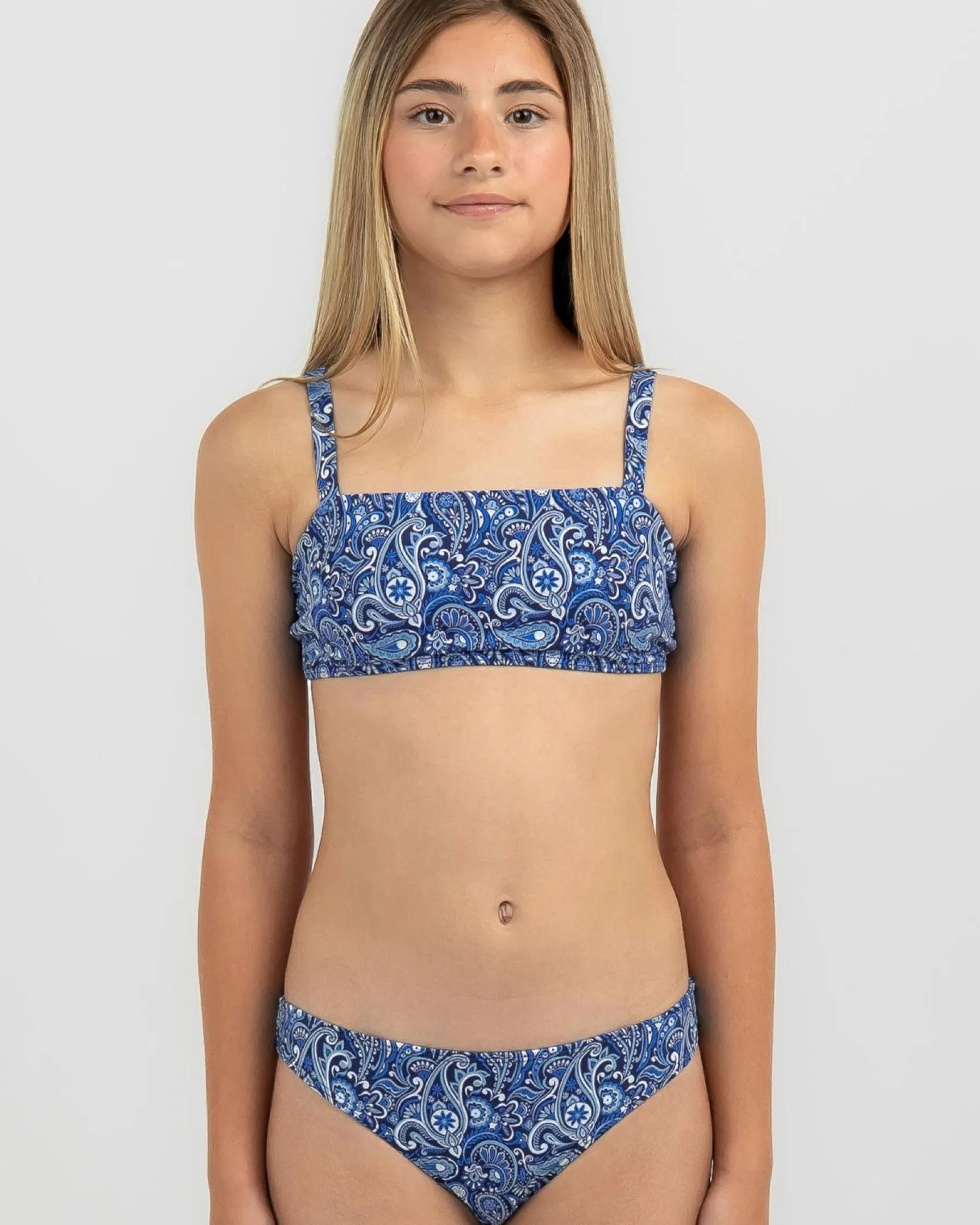 Bikinis*Topanga Girls' Micah Bandeau Bikini Set Blue