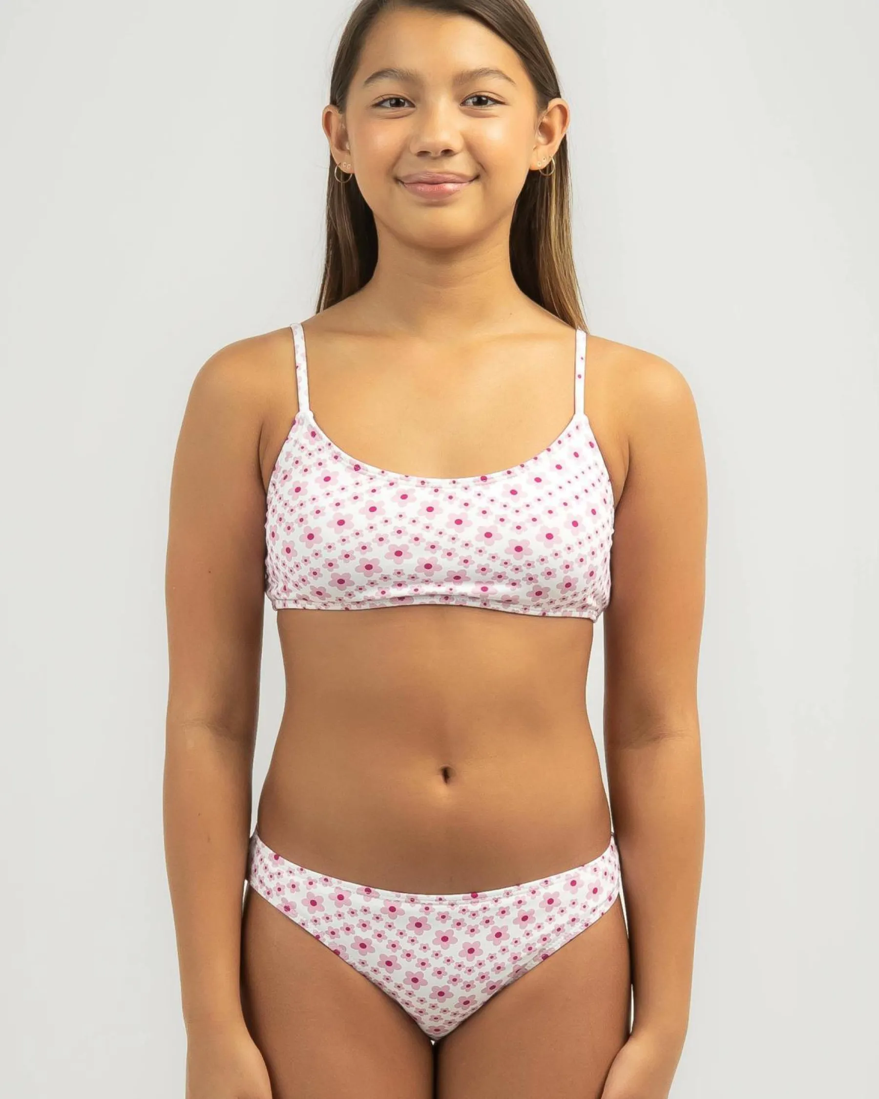 Bikinis*Topanga Girls' Nevaeh Bralette Bikini Set Pink