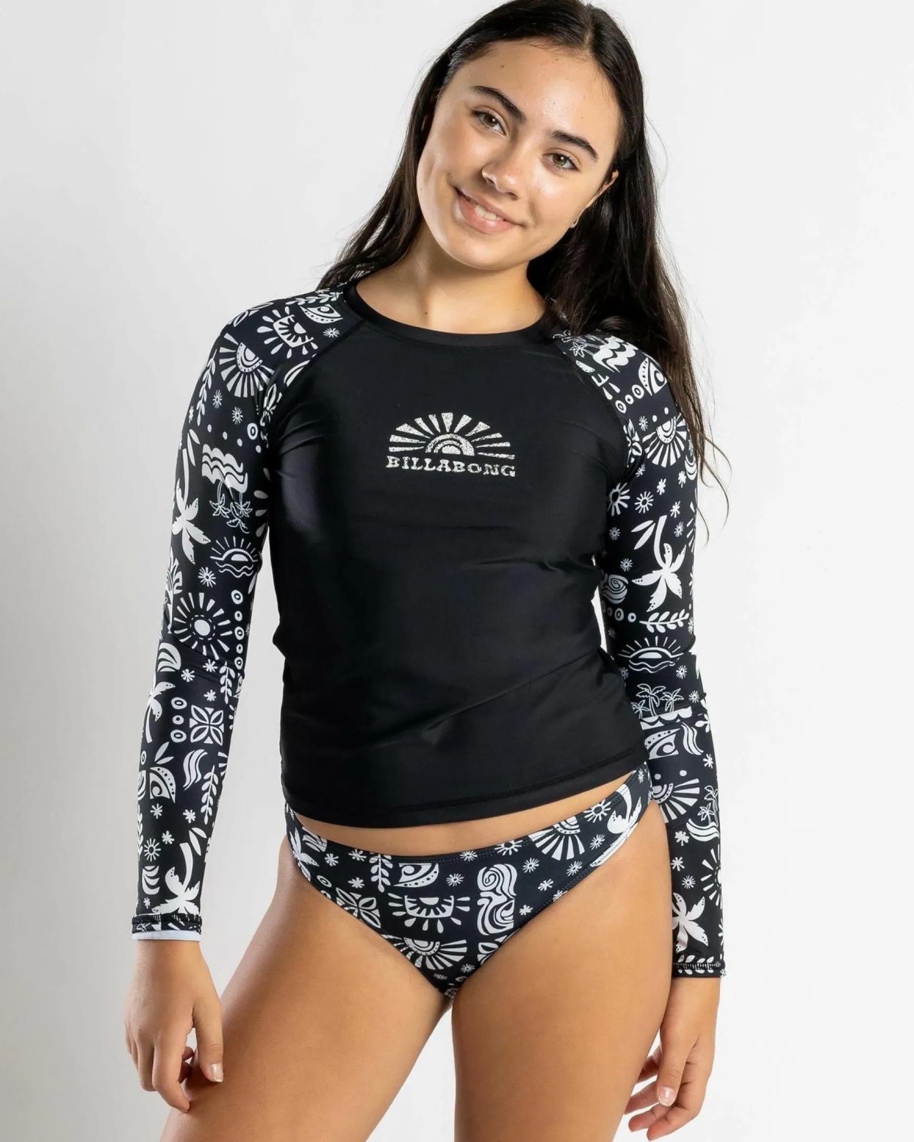 Hot Girls' Paradise Stamp Rash Vest Set Kids Rash Vests