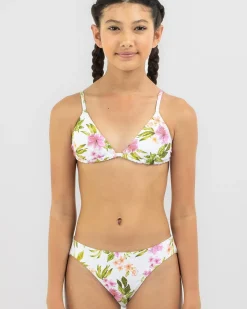 Bikinis*Topanga Girls' Poppy Triangle Bikini Set White Floral