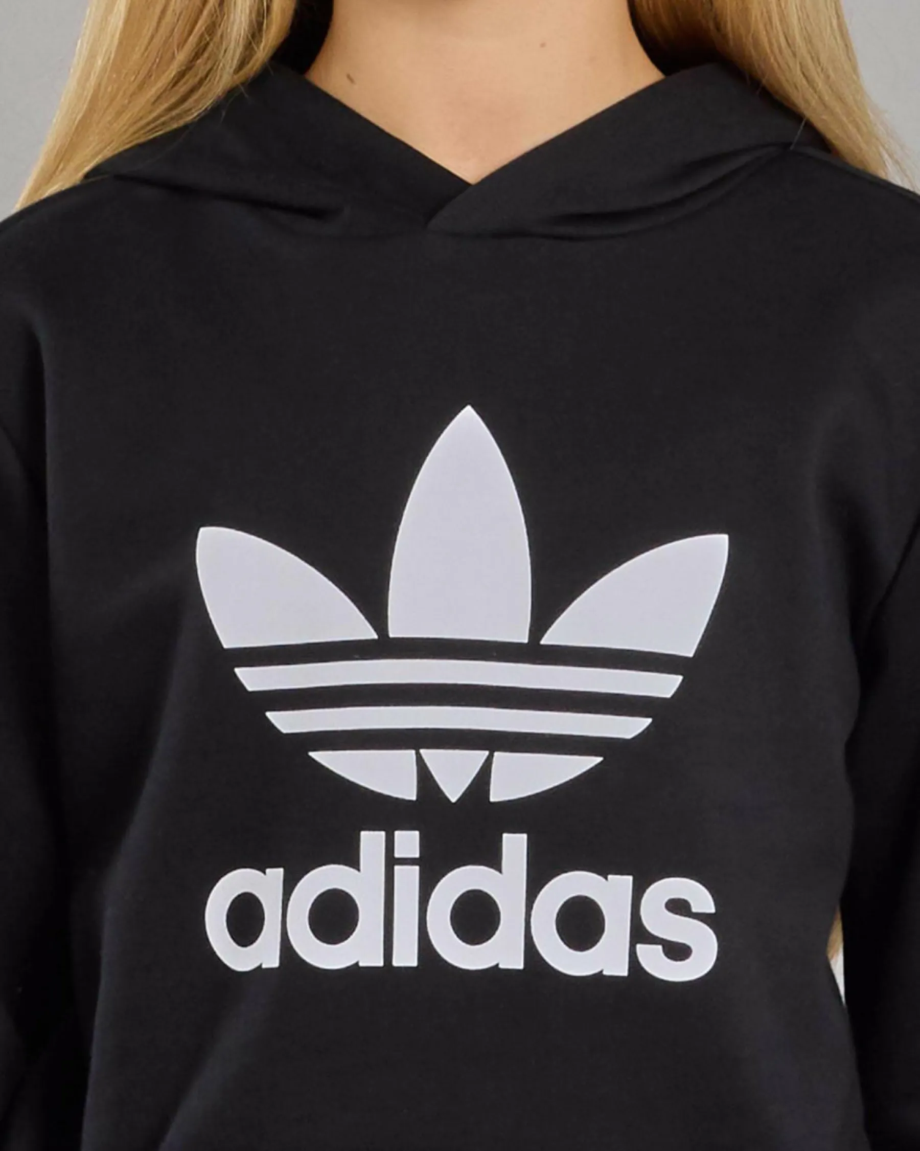Outerwear*adidas Girls' Trefoil Hoodie Black