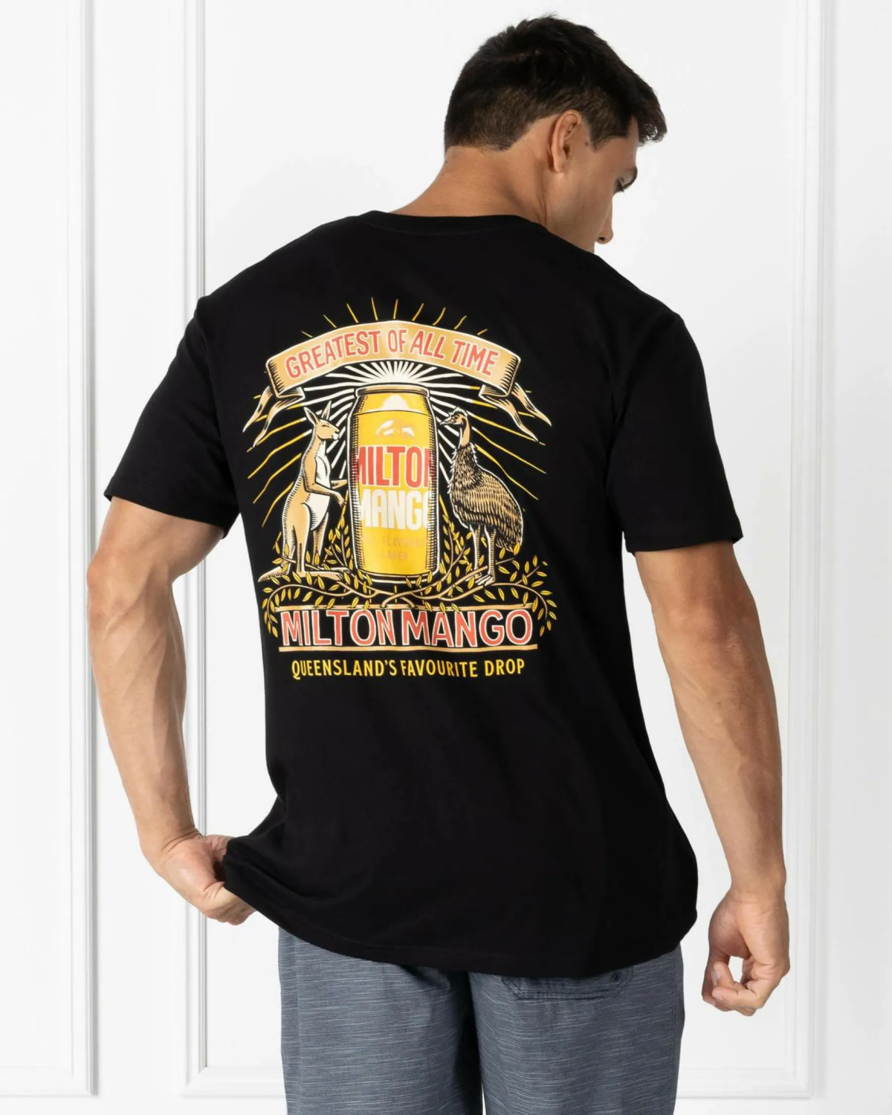 Tops & T-Shirts*Milton Mango GOAT Of Arms T-Shirt Black