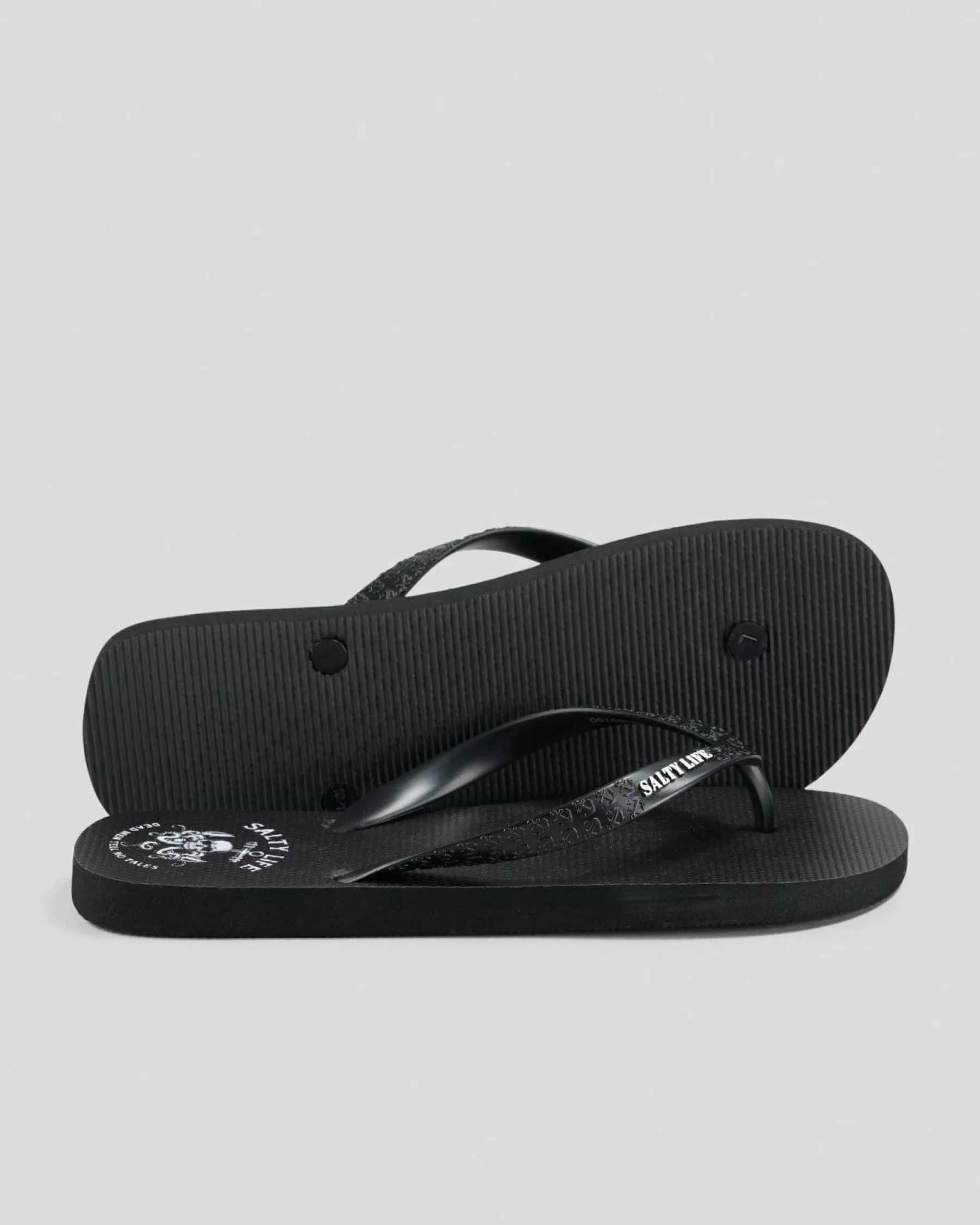 Flip Flops & Sandals*Salty Life Grim Thongs Black/white