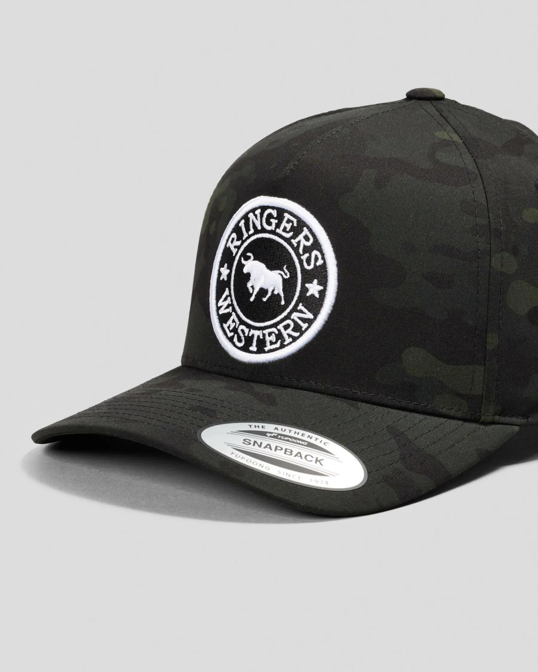 Headwear*Ringers Western Grover Baseball Cap Black/camo