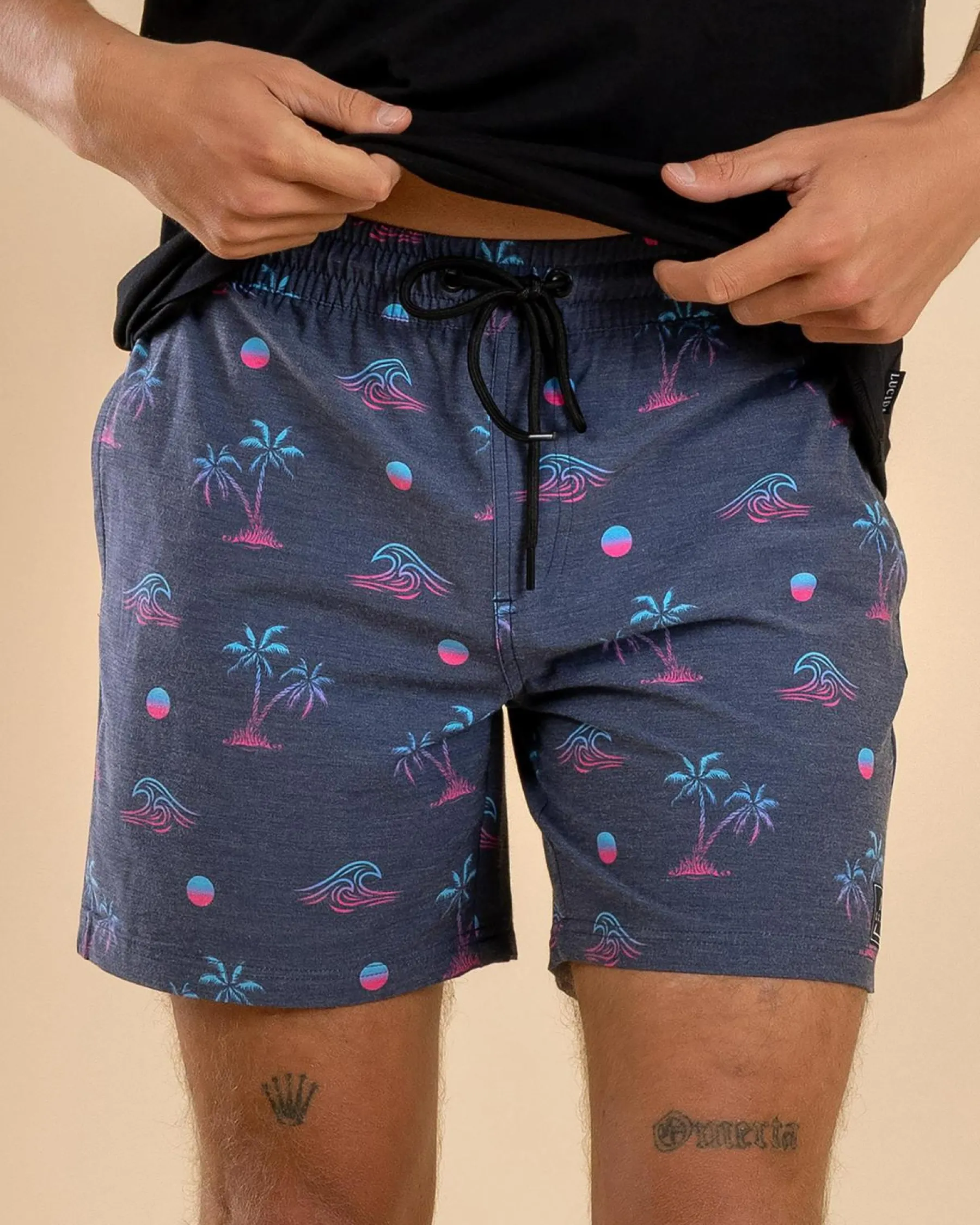 Shorts & Bottoms*Lucid Gust Elastic Waist Shorts Navy