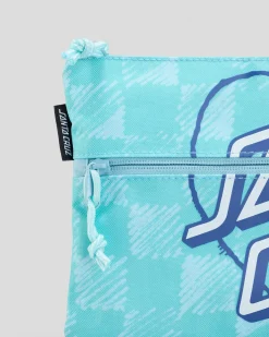 Pencil Cases & Stationery|Pencil Cases & Stationery*Santa Cruz Heart Dot XL Pencil Case Aqua Check