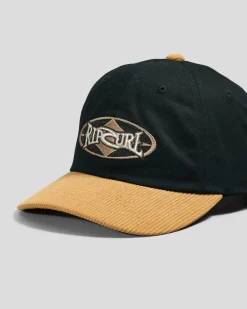 Headwear*Rip Curl Heritage Oval Snapback Cap Black/tan
