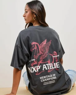 Tops*Nena & Pasadena Heritage Raptor T-Shirt Pigment Black