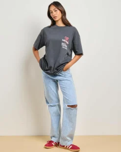 Tops*Nena & Pasadena Heritage Raptor T-Shirt Pigment Black
