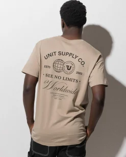 Tops & T-Shirts*Unit Heritage T-Shirt Tan