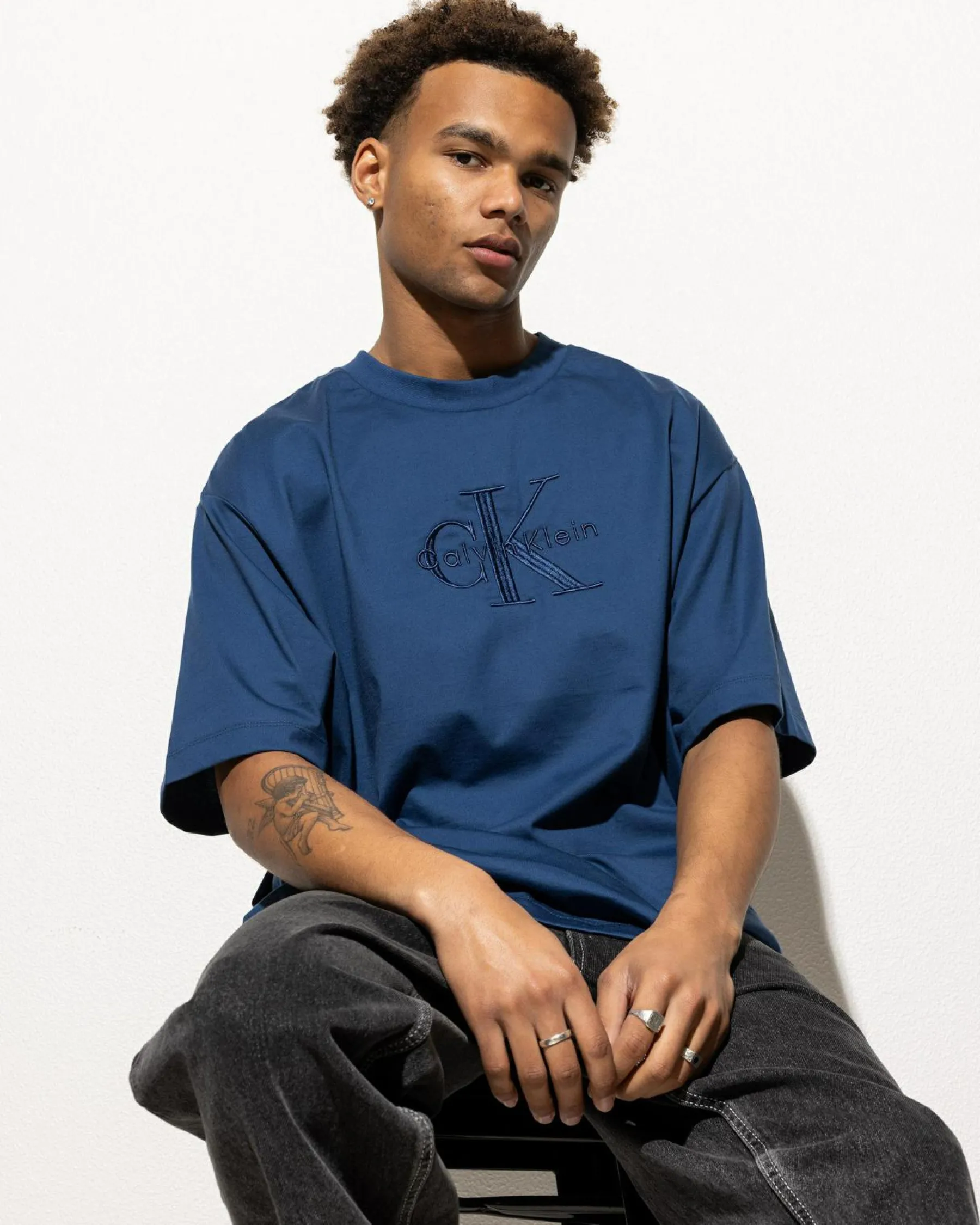 Hot Hero Monologo Embroidered T-Shirt Tops & T-Shirts