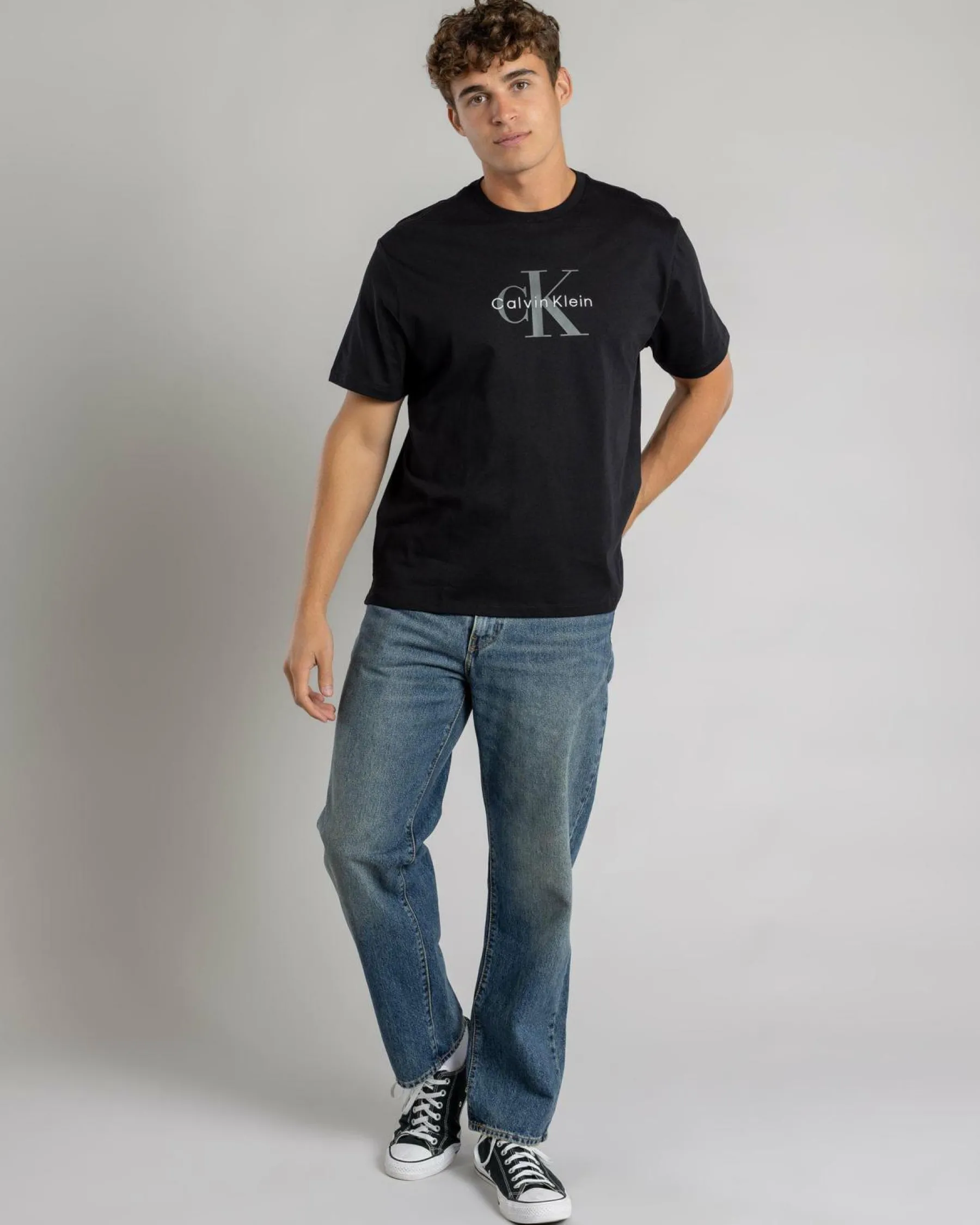 Tops & T-Shirts*Calvin Klein Hero Monologo T-Shirt Black