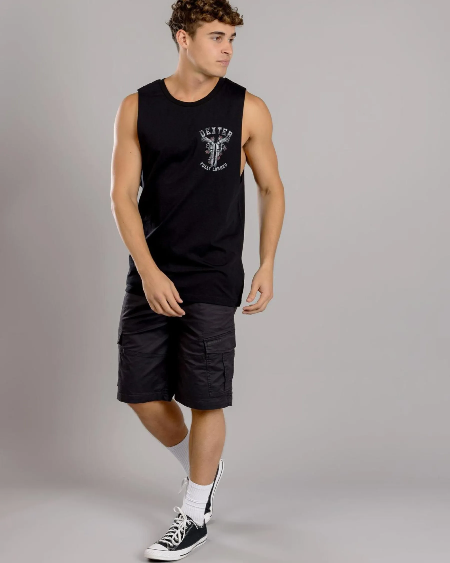 Tops & T-Shirts*Dexter High Calibre Muscle Tank Black