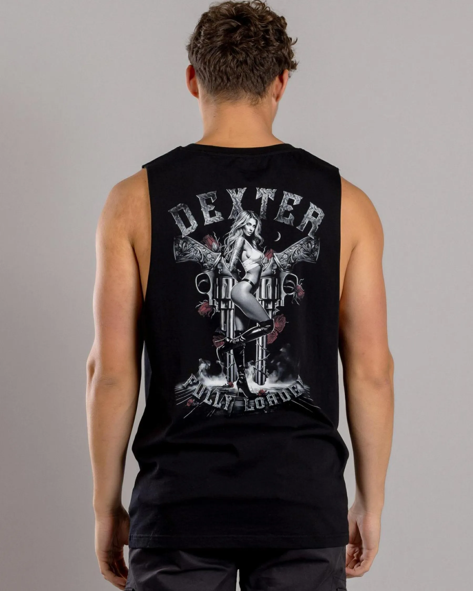 Tops & T-Shirts*Dexter High Calibre Muscle Tank Black