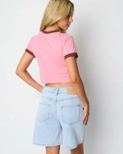 Tops*Rip Curl Hookipa Baby Tee Mid Pink