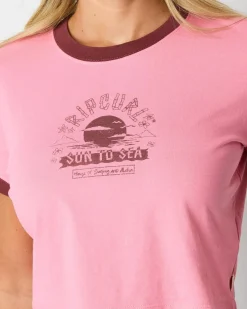 Tops*Rip Curl Hookipa Baby Tee Mid Pink