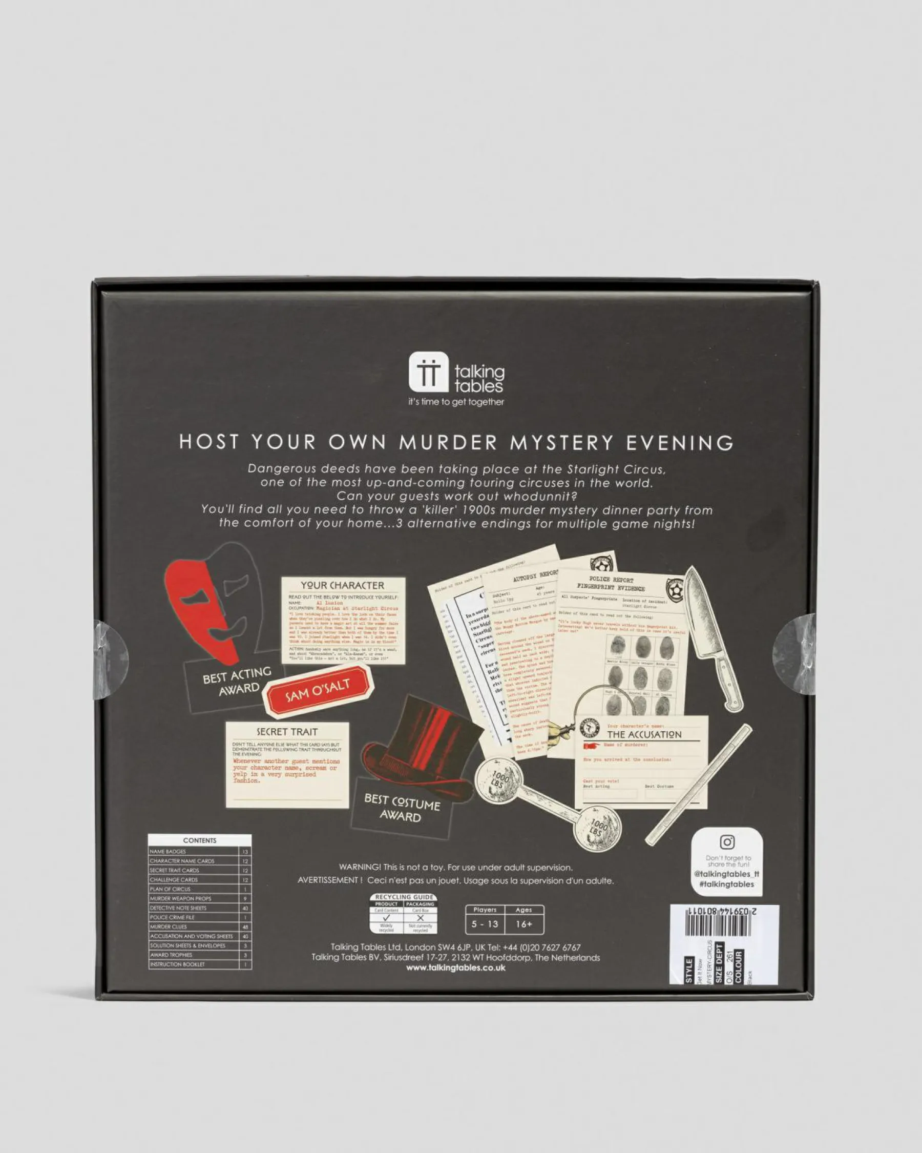 Gifts & Novelty|Gifts & Novelty*Get It Now Host Your Own- Murder Mystery At The Circus Black