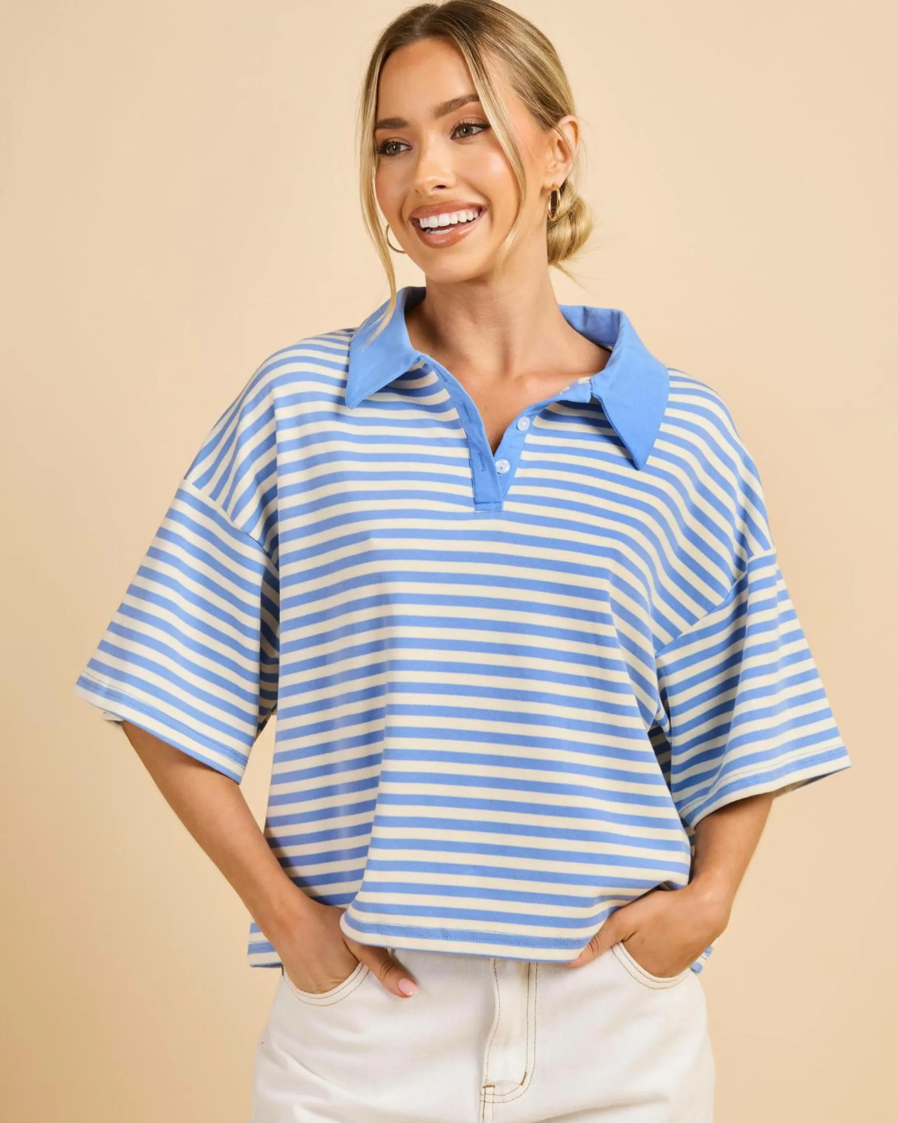 Hot Hunter Stripe Shirt Women Tops