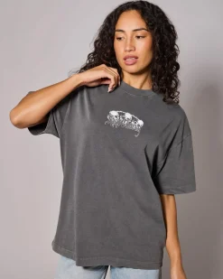 Tops*Kiss Chacey Immortal Street Oversized T-Shirt Mineral Steel Grey