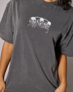 Tops*Kiss Chacey Immortal Street Oversized T-Shirt Mineral Steel Grey