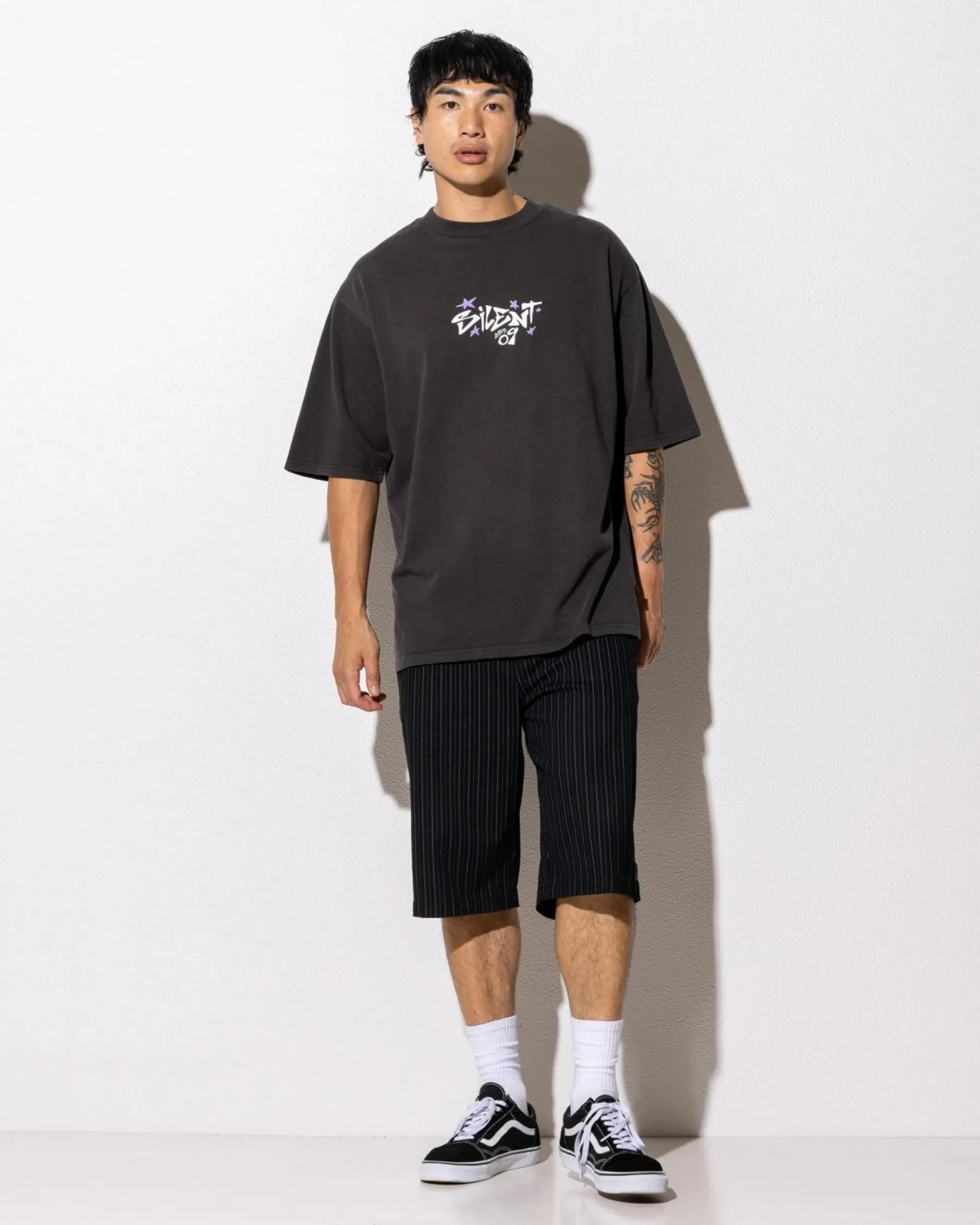 Tops & T-Shirts*Silent Theory Influence Box T-Shirt Charcoal