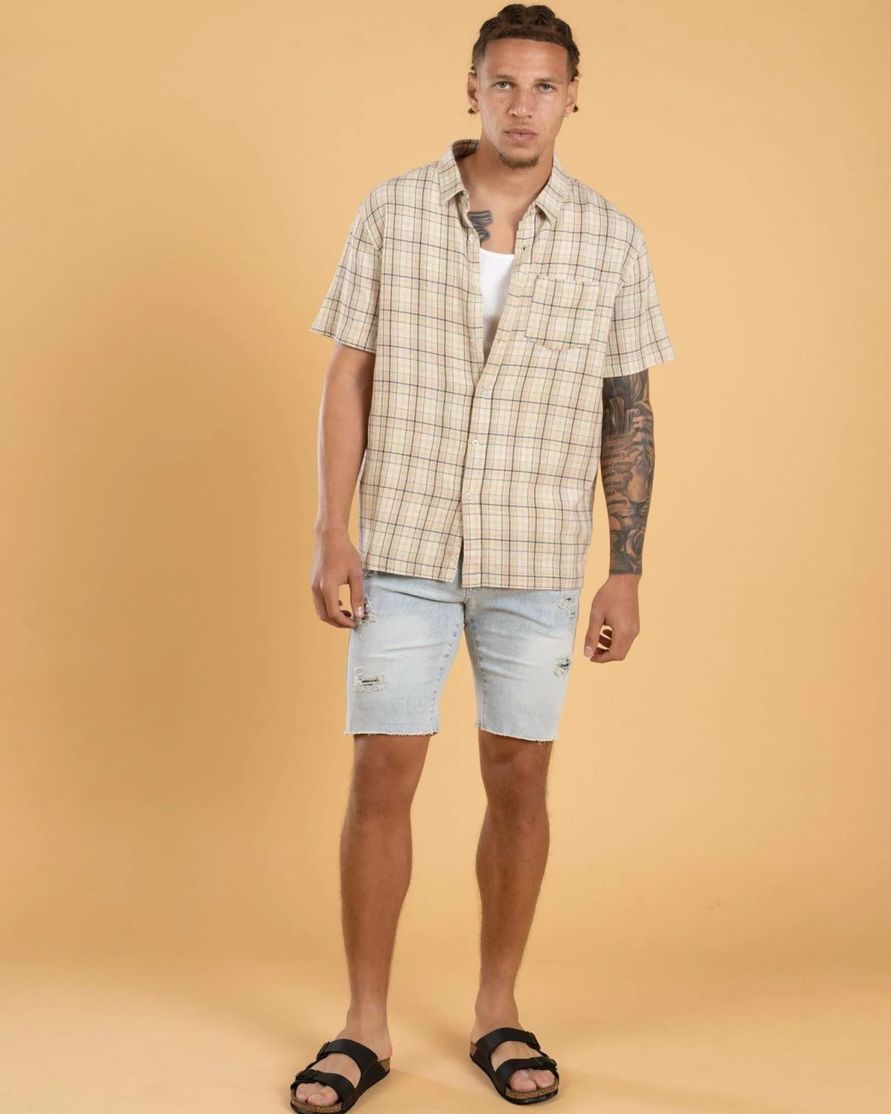 Ingrained Short Sleeve Shirt Tops & T-Shirts