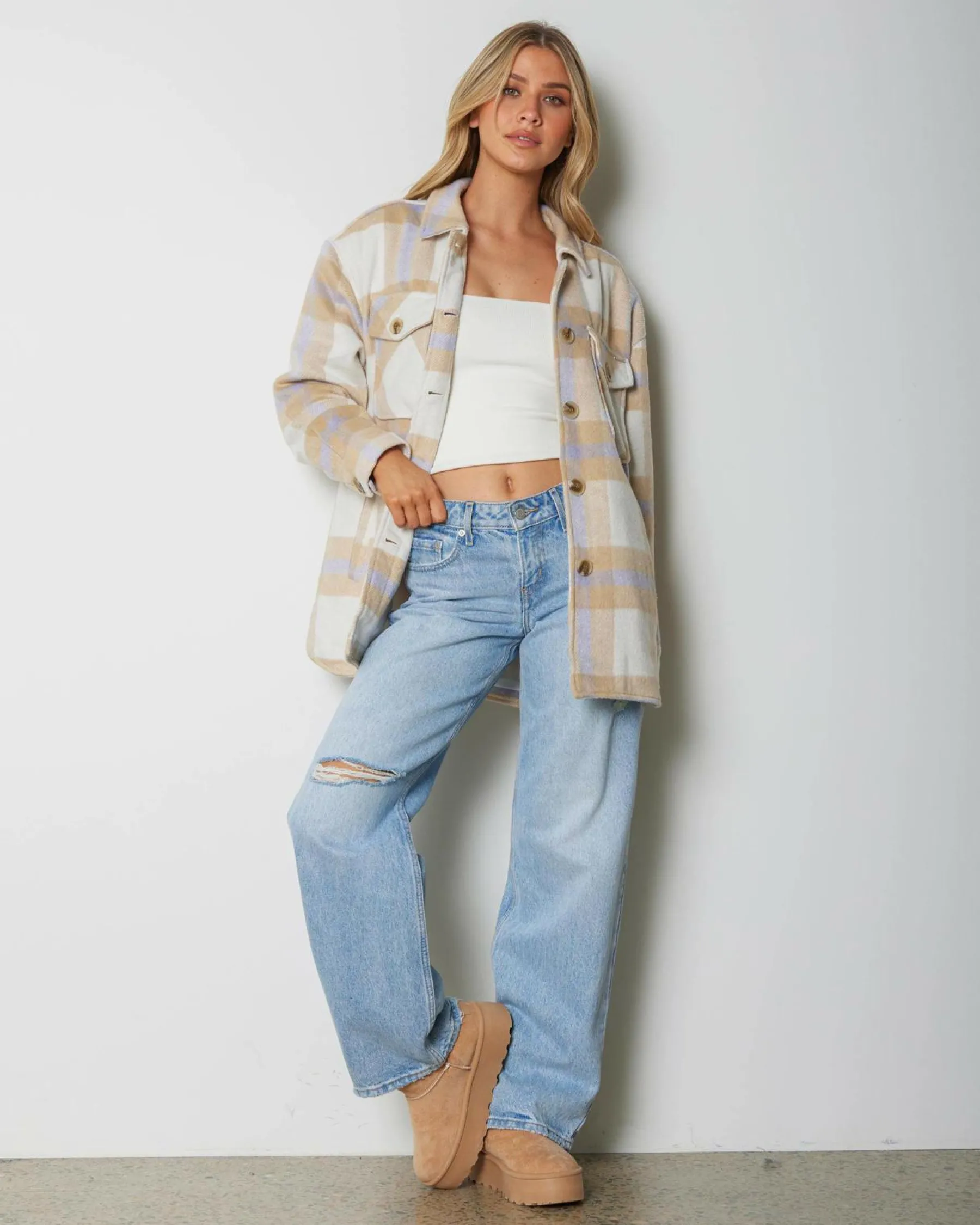Jackets & Coats*Ava And Ever Jasper Shacket Cashew
